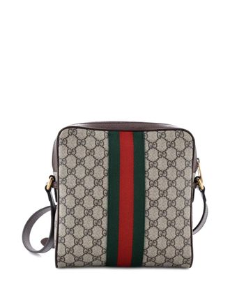 Gucci Ophidia Messenger Bag GG Coated Canvas Small crossbody bag - women - Fabric - One Size - Brown