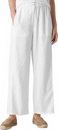 Eileen Fisher Wide-Leg Trouser Pant In White