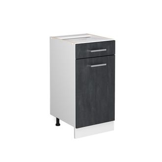 Vicco Mueble Bajo De Cocina R-line, Hormig&oacute;n Negro, 40 Cm Sin Encimera Vicco