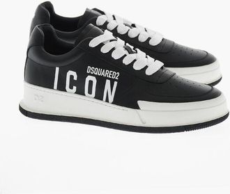 Dsquared2 ICON Leather Low Top Sneakers CANADIAN with Contrasting Logo size 44