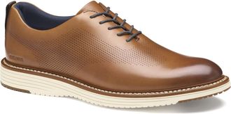 Johnston & Murphy Mens Upton One-Piece Perfed Plain Toe Dress Casual Lace-Up Shoe