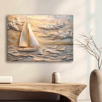 Dmora Cuadro Nagarono, Estructura De Tela, Madera Nobilitada, Estructura De Madera Nobilitada, 70x100h Cm Multicolor
