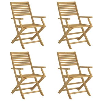 vidaXL Vidaxl - Sillas De Jard&iacute;n Plegables 4 Uds Madera Acacia 54,5x61,5x86,5cm