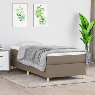 vidaXL Estructura De Cama Sin Colch&oacute;n Tela Gris Taupe 80x200 Cm Vidaxl