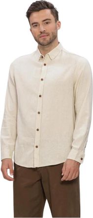 Anerkjendt Overhemden, Heren, Beige, XL, Katoen, Akleif L/S Shirt