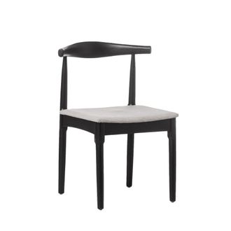 Klast Silla de comedor de madera negro-gris 50x76 cm
