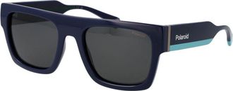 Polaroid Blauwe Plastic Zonnebril