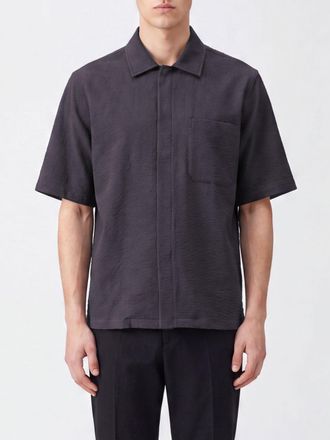 Herno Casual Short-Sleeved Shirt with French Collar and Patch Pockets