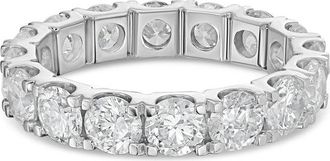 Diana M. Jewels 14kt white gold 19.00 cts round lab grown diamond eternity band in U-prong setting