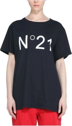 N&deg;21 T-Shirt F08163386490 - Dames - T-shirts - Blauw - M - Katoen - Tops