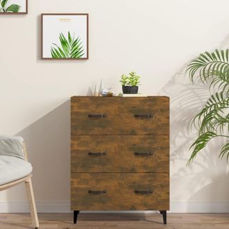 Berkfield Home Sideboard Smoked Oak 69.5x34x90 cm Engineered Wood in Brown