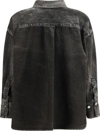 The Attico Womens Black Denim Shirt
