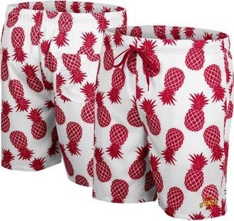 Colosseum Mens Colosseum White Iowa State Cyclones Pineapples Swim Shorts at Nordstrom, Size Xx-Large