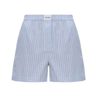 The Attico Striped Cotton Shorts - female - The Attico - Casual Shorts - Multicolor - M - Shorts