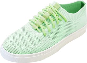 Generic Womens Orthopedic Walking Trainers Women Wide Fit Lightweight Shoes Shoes Knitted Running Sports Breathable Ladies Casual Wide Fit Sneakers for Green 