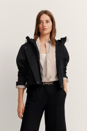 Bugatti Blouson BUGATTI, Damen, Gr. 34, schwarz (290, schwarz), 100% Polyester, unifarben, regular fit, Manschette, Jacken Blouson, wasserabweisend
