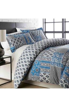 Southshore Fine Linens Luxury Premium Collection Oversized Comforter Set in Global Patch Blue at Nordstrom Rack, Size King/california King