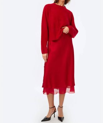 Cami NYC Genoa Chiffon Skirt In Cardinal