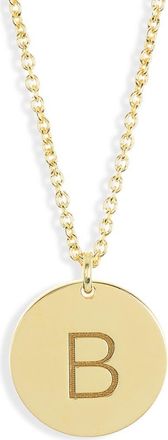 Meshmerise Initial Disc Pendant Necklace in Yellow-B at Nordstrom Rack