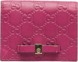 Gucci Pre-owned Wallets, female, Pink, Size: ONE SIZE Pre-owned Leather wallets