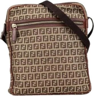 Fendi Pre-owned Cross Body Bags, female, Brown, Size: ONE SIZE Pre-owned Crossbody Bag