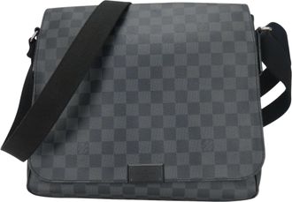 Louis Vuitton Black Gray Damier Graphite Shoulder Bag (Pre-Owned)