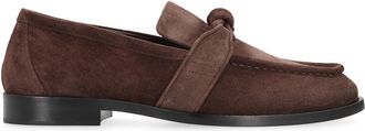 Bottega Veneta Mens Astaire Suede Loafers Brown Chamois