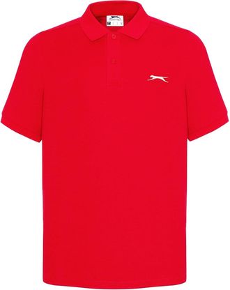 Slazenger Mens Plain Polo Shirt Red XXL