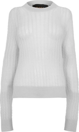 HUGO BOSS Womens Crew Neck Long Sleeve Sweatshirt in Medium Grey - Size 14 UK