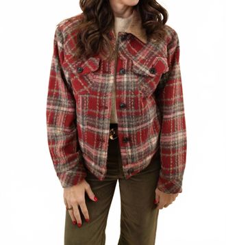 Dear John Denim Womens Owen Trucker Jacket In Kringle Red