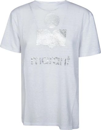 Isabel Marant Zewel Tee Shirt - Dames - T-shirts - Wit - L - Linnen - Tops