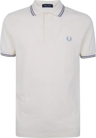 Fred Perry M3600 Gebreide Kraag Poloshirt - Heren - Polos - Wit - L - Katoen - Tops