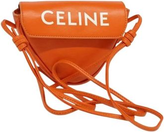 Celine Pre-owned Vintage Mini Schoudertas - Dames - Vintage Mini Tas - Oranje - ONE Size - Leer - Vintage