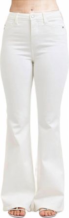 Judy Blue High Waist Tummy Control Flare Jeans In White