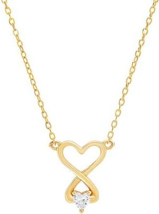Queen Jewels Cubic Zirconia Infinity Heart Pendant Necklace in Gold at Nordstrom Rack