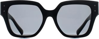 Dolce & Gabbana Square Womens Black Dark Grey DG4471 - One Size