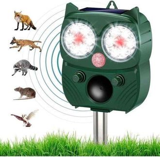 OEM Repelente Ultras&oacute;nico Para Gatos Y Perros Para Exteriores, Funciona Con Energ&iacute;a Solar Y Usb. Ahuyenta Perros, Gatos Y P&aacute;jaros. Ideal Para Jardines, Ca