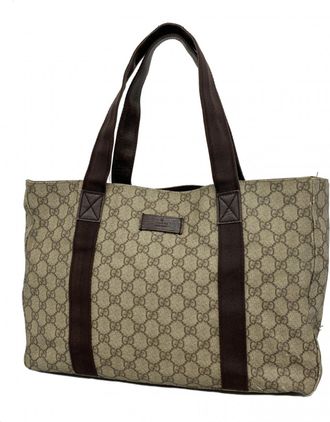 Gucci Brown Pvc Tote Bag (Pre-Owned)