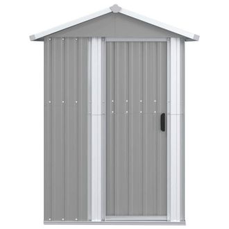 Berkfield Home Garden Shed Grey 126x97.5x177 cm Galvanised Steel
