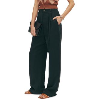 Reformation Mason High Waist Wide Leg Pants in Black at Nordstrom Rack, Size 6