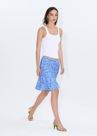 Mango Gonna stampa floreale celeste - Donna - S - MANGO