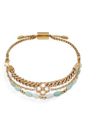 Alex and Ani Four Leaf Clover Stranded Bracelet Set in Gold at Nordstrom, Size Small