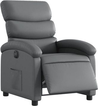 vidaXL Vidaxl - Sill&oacute;n Reclinable El&eacute;ctrico De Cuero Sint&eacute;tico Gris