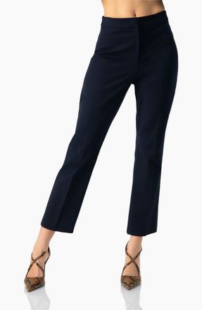 Ivonne Tailored Straight-Leg Trousers in Navy Blue at Nordstrom, Size 14
