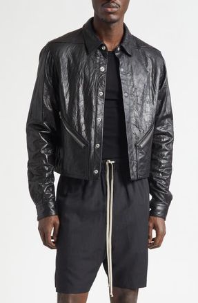Rick Owens Tour Alice Leather Jacket in Black at Nordstrom, Size 36 Us