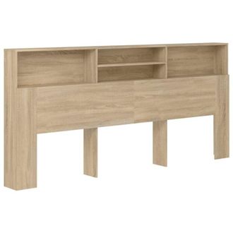 vidaXL Testiera con Contenitore Rovere Sonoma 220x19x103,5 cm - Vidaxl