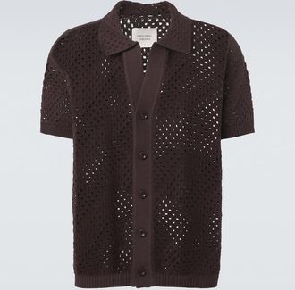 Frescobol Carioca Pinto crochet cotton shirt