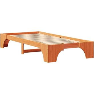 vidaXL Estructura de cama Marrón cera 80 x 200 cm Vidaxl