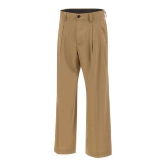 Laneus Wide Trousers, male, Beige, Size: M Chicago Pants