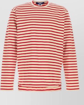 Junya Watanabe embroidered cotton knit crew neck sweater